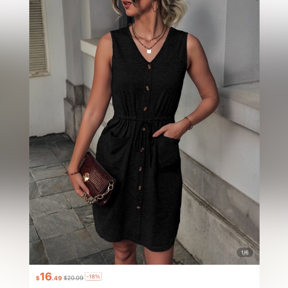 Elegant Black Sleeveless Dress